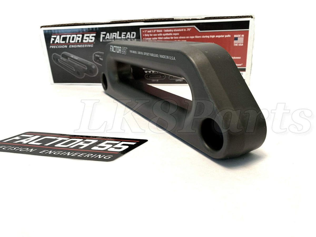 FACTOR 55 00026 Factor 55 Hawse Offset Fairlead for Synthetic Winch Rope, 1.5" Thickness - Gray