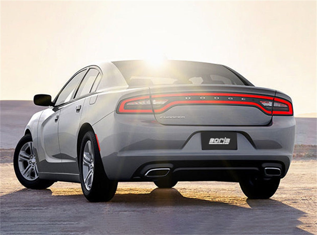BORLA 140686 BORLA 140686 Cat-Back Perf. Exhaust System for 2015-2023 Dodge Charger V6 & Chrysler 300 V6 T-304 Stainless Steel ATAK Sound Dual Split Rear Exit Single 2.25" Exit Each Side Reuse O.E. Tips