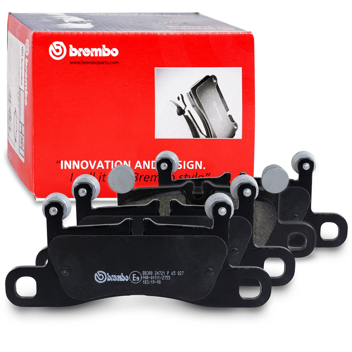 BREMBO P65027 Brembo P65027 Low-Met Alloy Steel Rear Disc Brake Pad Set PORSCHE/VW OE# 7P0698451