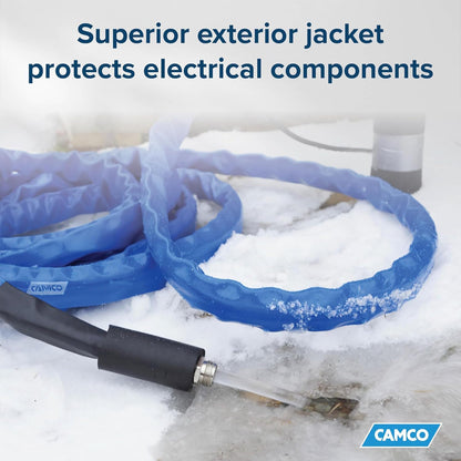 CAMCO 22920 Camco Heated Drinking Water Hose for RV, -40 F, 5/8 In ID, 12 Ft, 22920