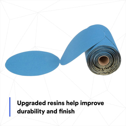 3M 36206 3M Stikit Blue Abrasive Disc Roll, 321U, 36206, 6 in, 180+ Grade, No Hole