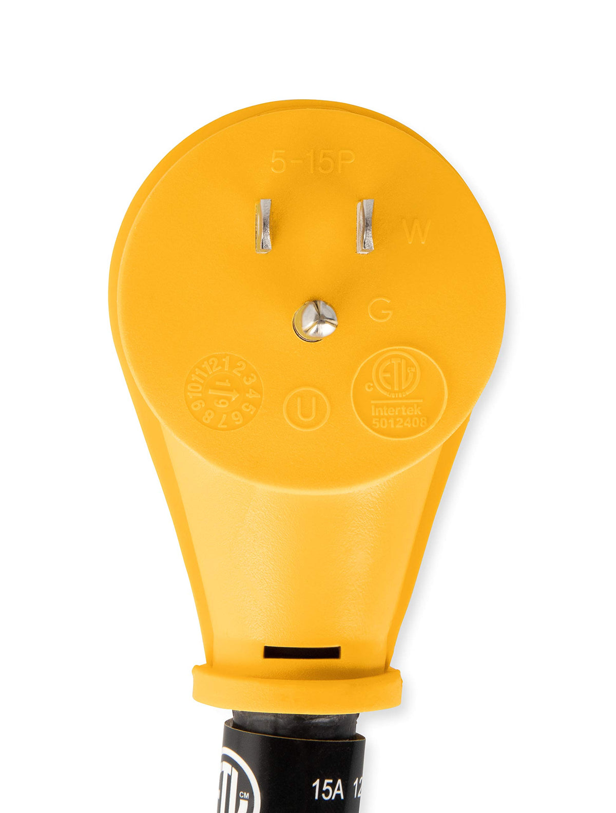CAMCO 55165 Camco Camper/RV Dogbone Electrical Adapter - Features 15-Amp Male (NEMA 5-15P) & 30-Amp Female (NEMA TT-30R) - Rated for 125 Volts/1875 Watts & Crafted w/Copper 10/3-Gauge Wires (55165)