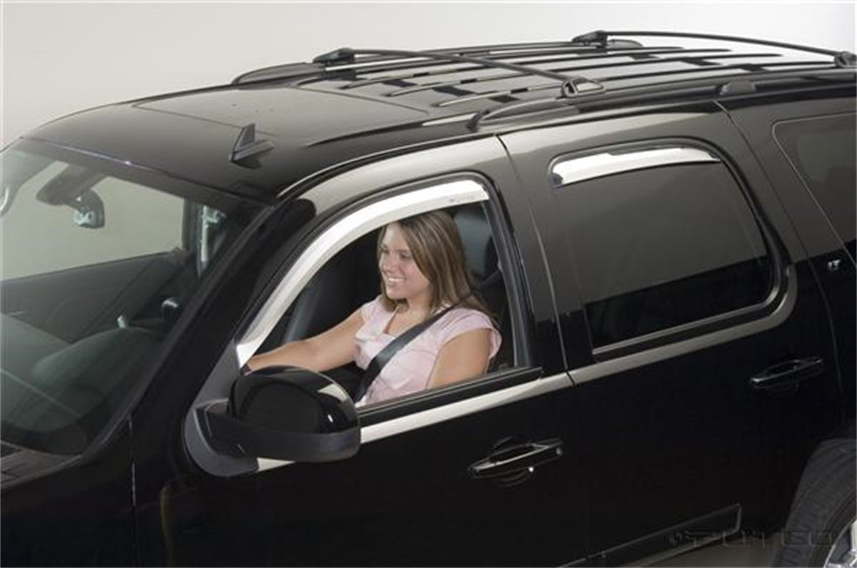 PUTCO 480033 Putco Element Chrome Window Deflectors Fits Chevy Tahoe/GMC Yukon 2007-2014 - Set of 4 - in Channel Install