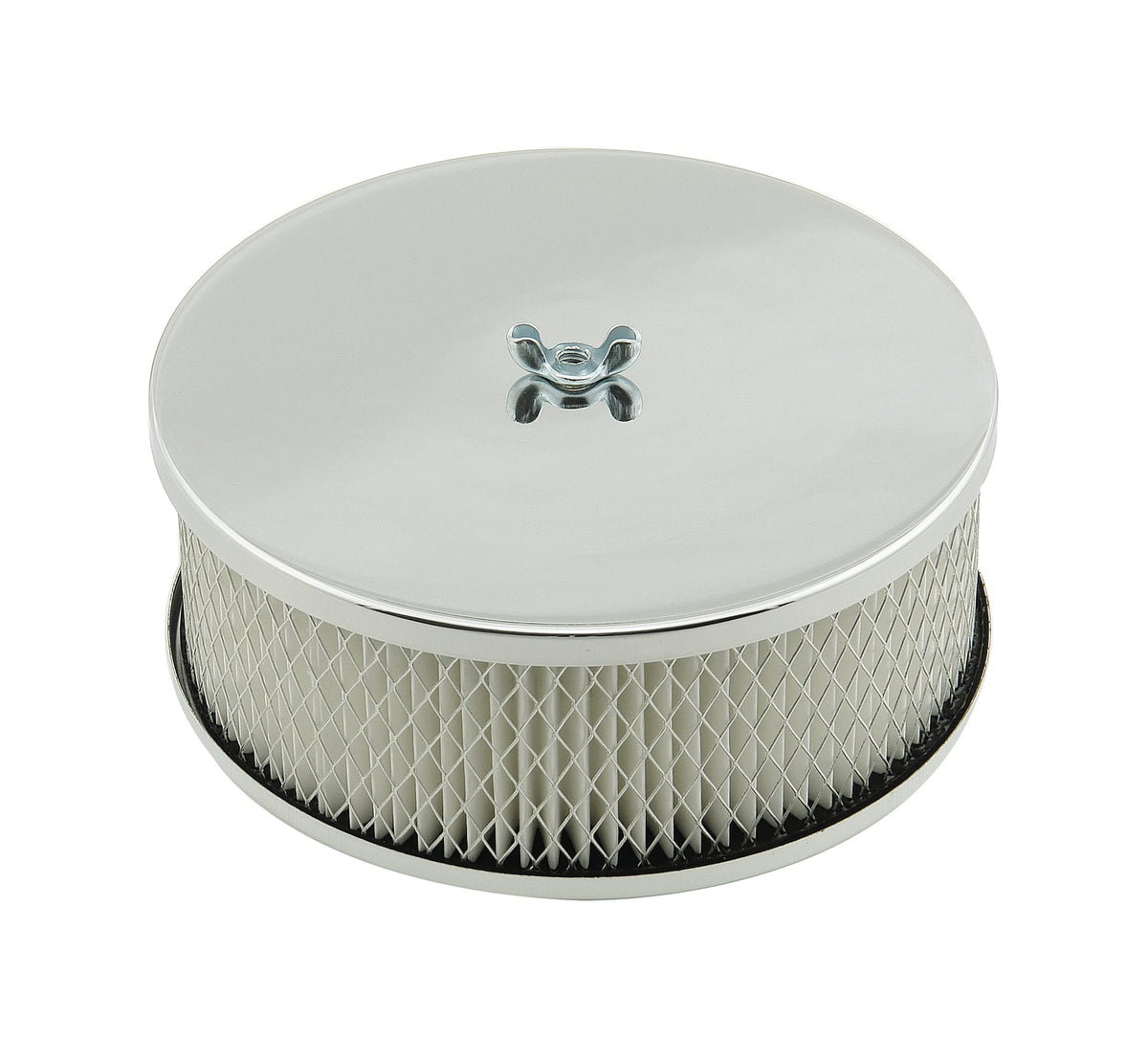 MR GASKET 1485 Mr. Gasket 1485 Air Cleaner - 6-1/2 Inch Diameter, 2-7/16 Tall - Chrome