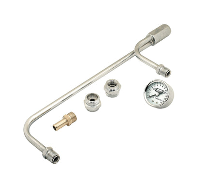 MR GASKET 1559 Mr. Gasket 1559 Fuel Line Kit with Gauge & Fittings - Chrome