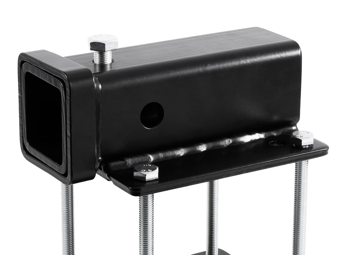 CAMCO 48473 Camco Eaz-Lift Camper/RV Bumper Hitch - Ideal for Bikes, Cargo Racks & More - Clamps onto 4” Square RV Bumpers - No Drilling Required for Install - Crafted of Heavy Duty Powder-Coated Steel (48473)