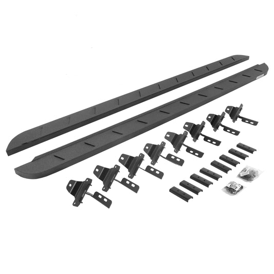 GO RHINO 63451687ST Go Rhino RB10 Slim Running Boards & Brackets | Galvanized Steel, Protective Bedliner Coating | 63451687ST | Fits 2020-2024 Jeep Gladiator JT, 4-Door