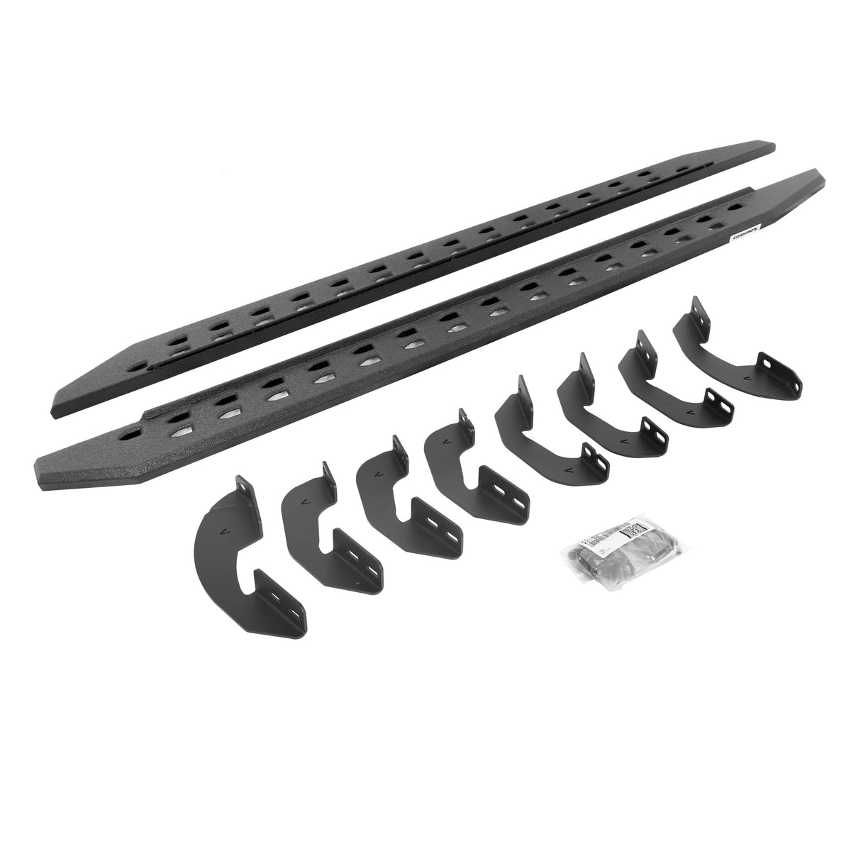 GO RHINO 69441687ST Go Rhino RB20 Slim Running Boards & Brackets | Galvanized Steel, Protective Bedliner Coating | 69441687ST | Fits 2007-2021 Toyota Tundra Crew Max Pickup