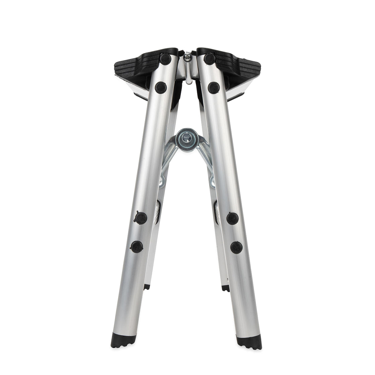 CAMCO 43672 Camco Folding Metal Step Stool - Perfect for Hard to Reach Areas in Kitchens and Closets, Great as a Truck Stool, Folds for Easy Storage (43672), Silver,One Size