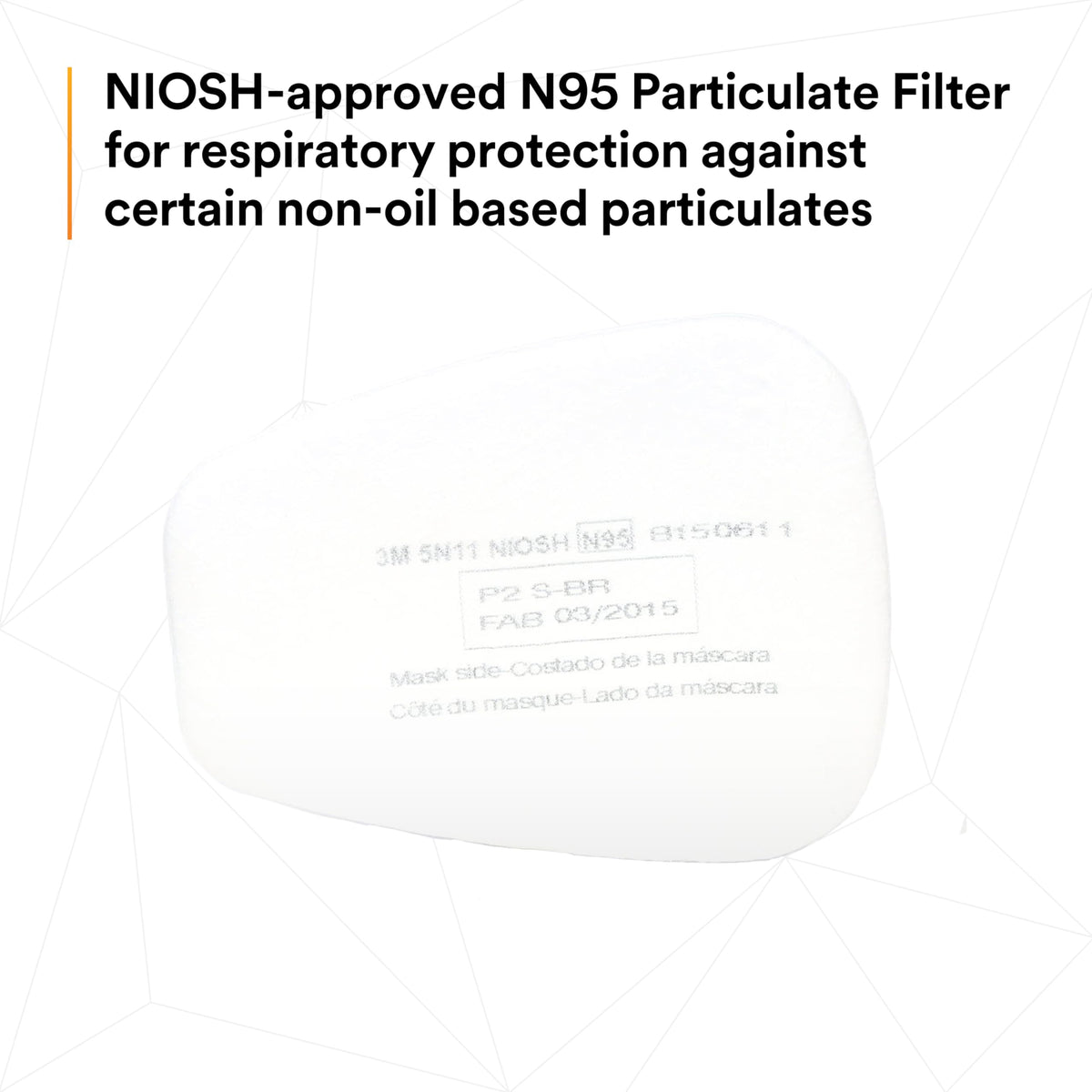 3M 46464 3M N95 Respirator Filter 5N11, 10 Pack