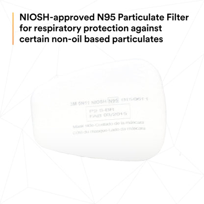 3M 46464 3M N95 Respirator Filter 5N11, 10 Pack