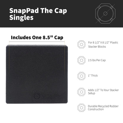 SNAPPAD CAP1 SnapPad RV Leveling Blocks for Plastic Stackers, Includes 8.5" Cap, Adds 1/2" Height, 2.5 lbs Per Cap & 1" Width