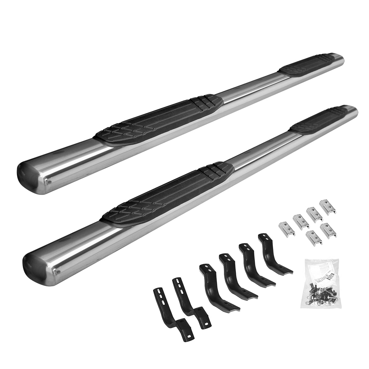 GO RHINO 684443587PS Go Rhino 4" OE Xtreme Sidesteps & Brackets | Stainless Steel, Polished | 684443587PS | Fits 2022-2024 Toyota Tundra Crew Max Pickup