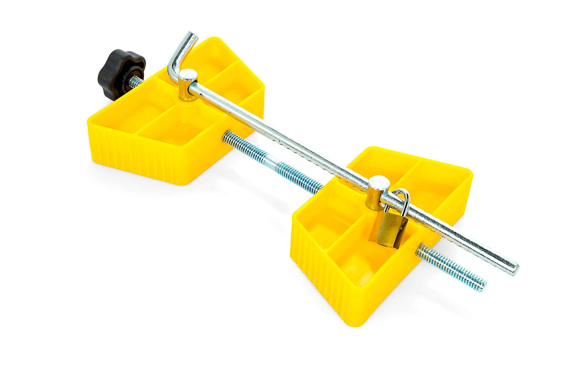 CAMCO 44642 Camco RV Wheel Chock Stabilizer w/Padlock - Stabilizes Your Trailer or Camper by Securing Tandem Tires to Prevent Movement While Parked - Compatible w/ 26" to 30" Tires - Large RV Wheel Stop (44642)