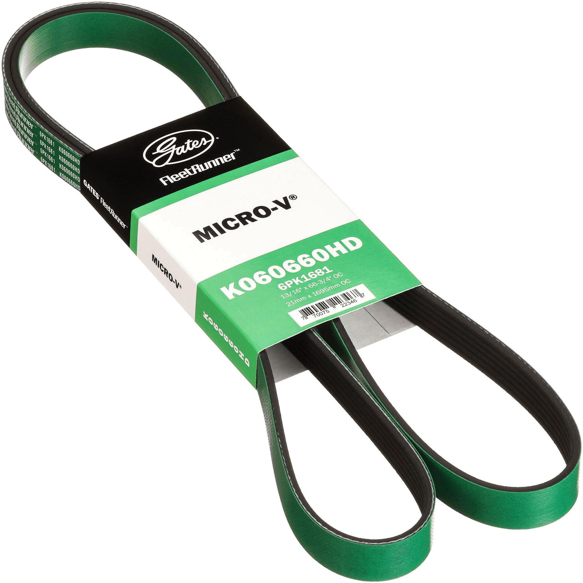 Gates K060660HD FleetRunner Micro-V Serpentine Drive Belt
