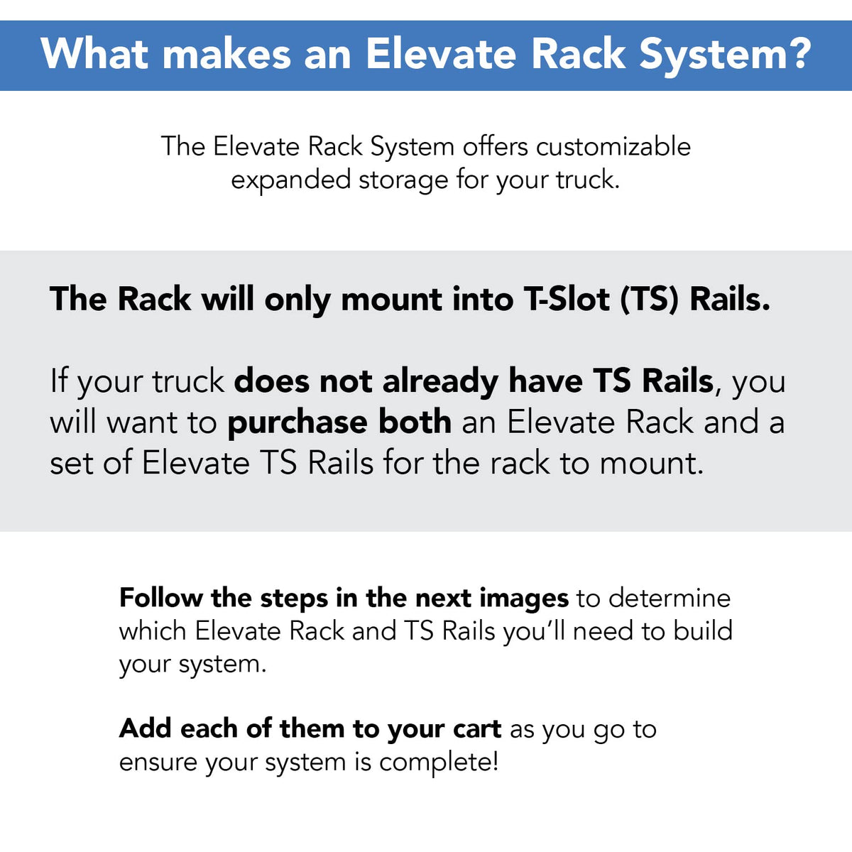 TRUXEDO 1118570 TruXedo Elevate Rack System | 1118513 | Elevate CS Rack