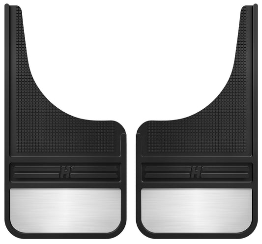 Husky Liners 55001 Husky Liners Universal Muddog Mud Flaps – Rubber Front Mud Flaps - 12" w/Weight - Black – 55001