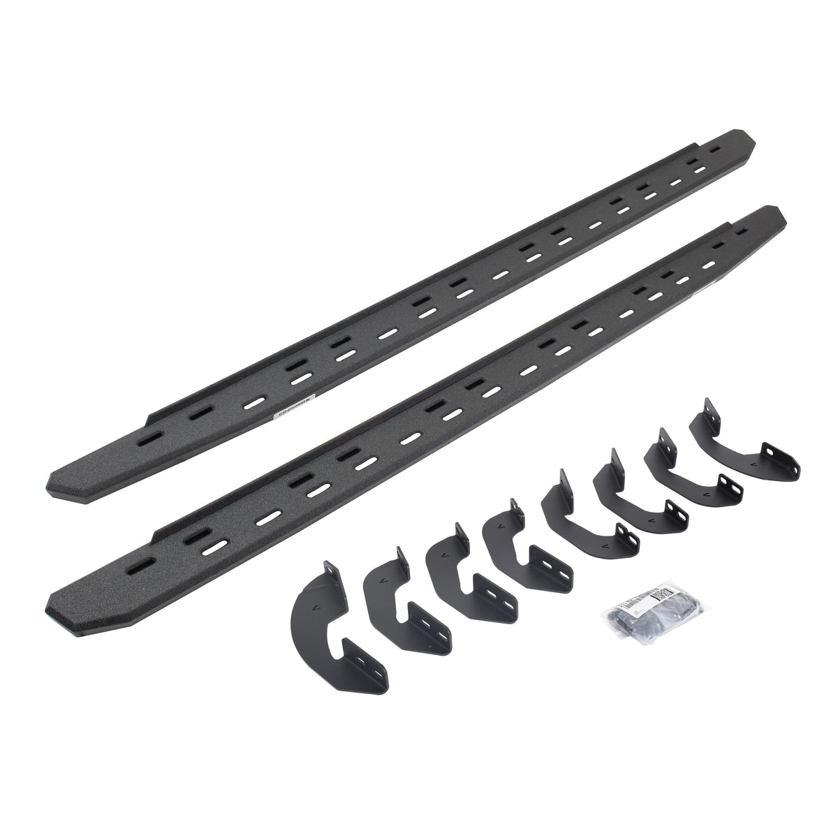 GO RHINO 69641687ST Go Rhino RB30 Slim Running Boards & Brackets | Galvanized Steel, Protective Bedliner Coating | 69641687ST | Fits 2007-2021 Toyota Tundra Crew Max Pickup
