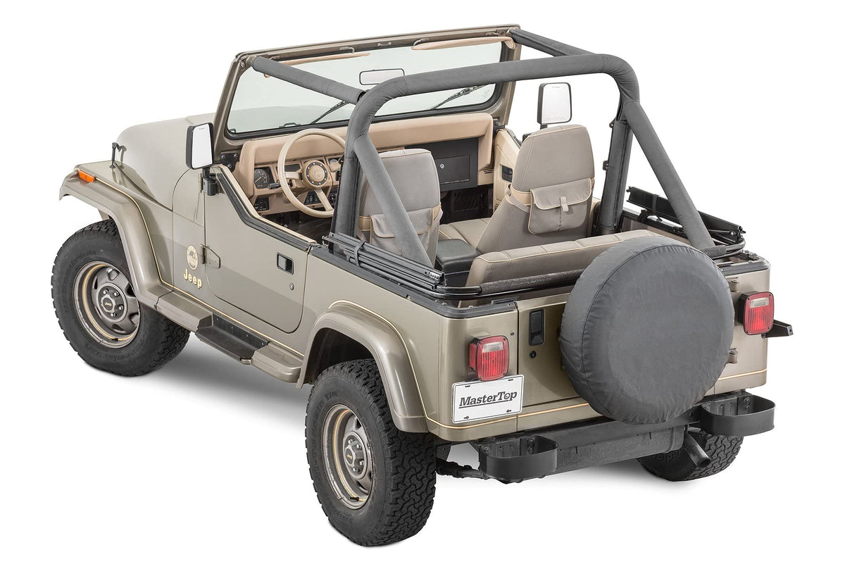 MASTERTOP 12202115 MasterTop 12202115 Soft Top SPRT BAR CVR 87-91 WRG BLKDEN