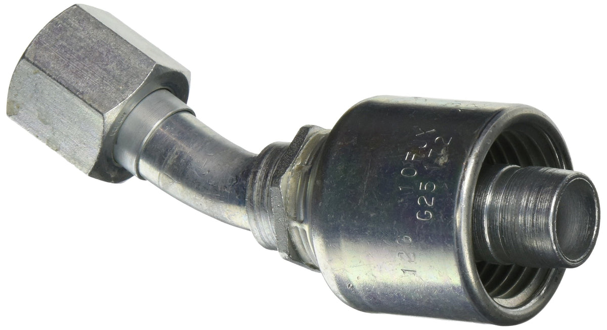 Gates G25172-1210 Female JIC 37 Flare Swivel, Zinc Plated Carbon