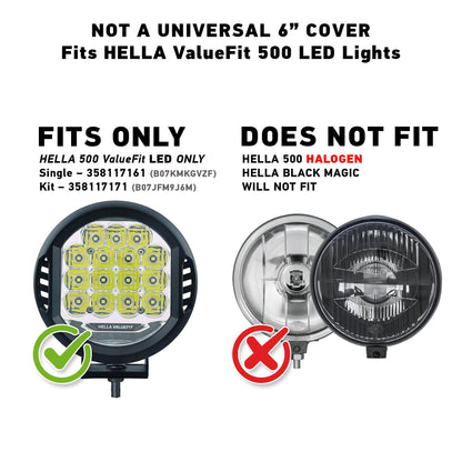HELLA 358116991 Hella 358116991 6" Amber Driving Light Cover For 500 LED