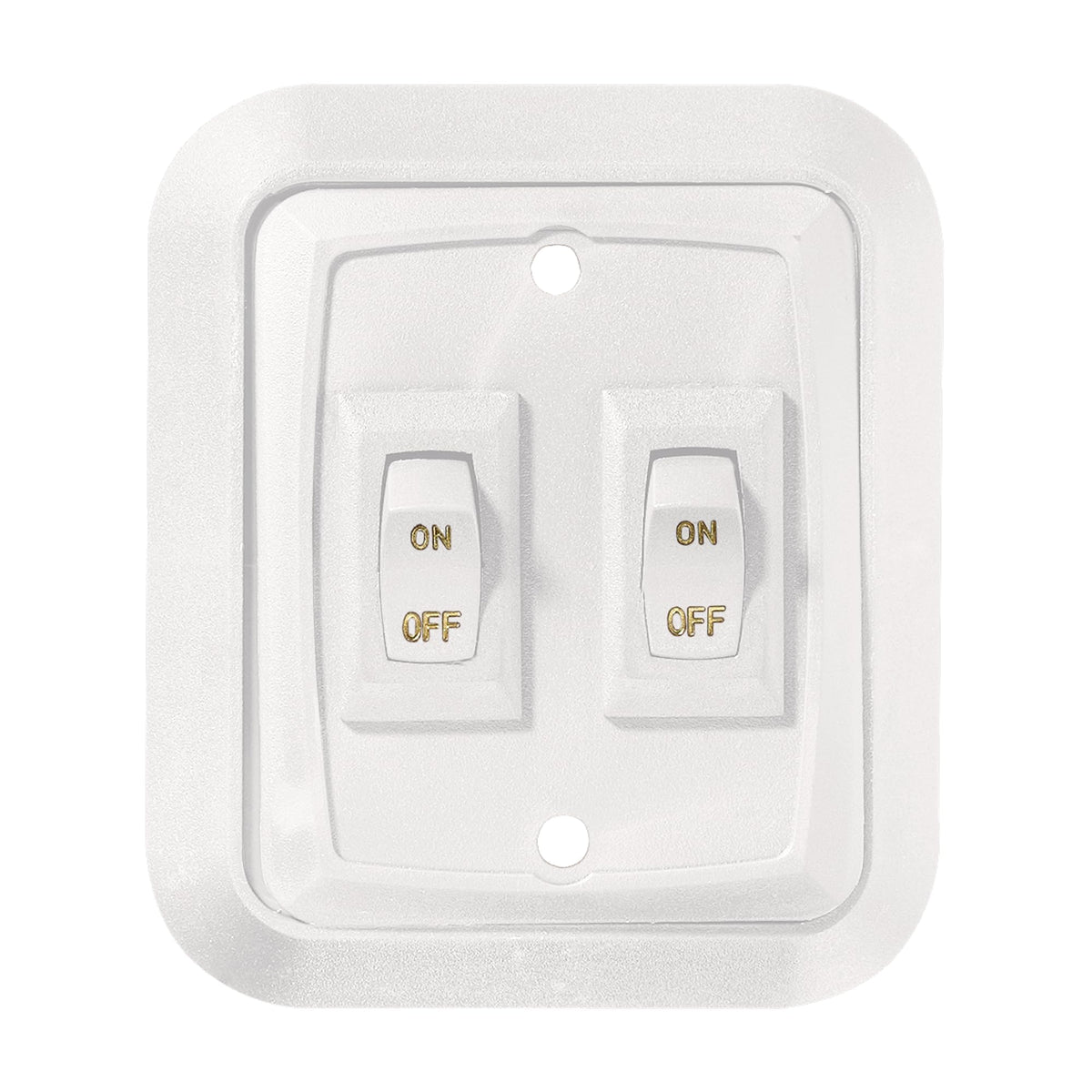 RV DESIGNER S657 RV Designer S657 White Double Wall Plate Switch w/Raised Bezel On/Off SPST