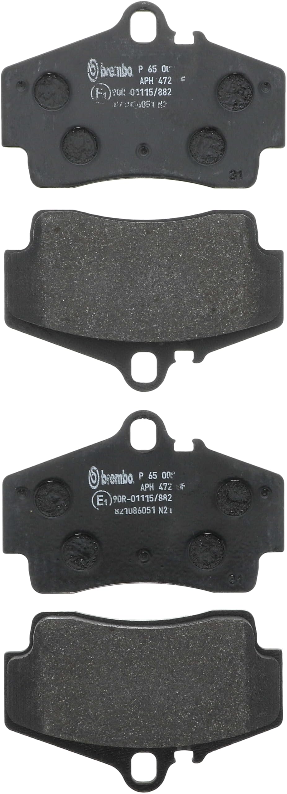 BREMBO P65008 Brembo P65008 Low-Met Rear Disc Brake Pad Set PORSCHE OE# 98635293910
