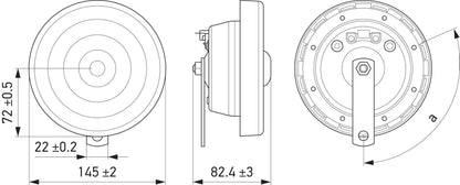 Hella 004811081 DISC HORN AVANT TONE 24V 280HZ/380HZ SET S140