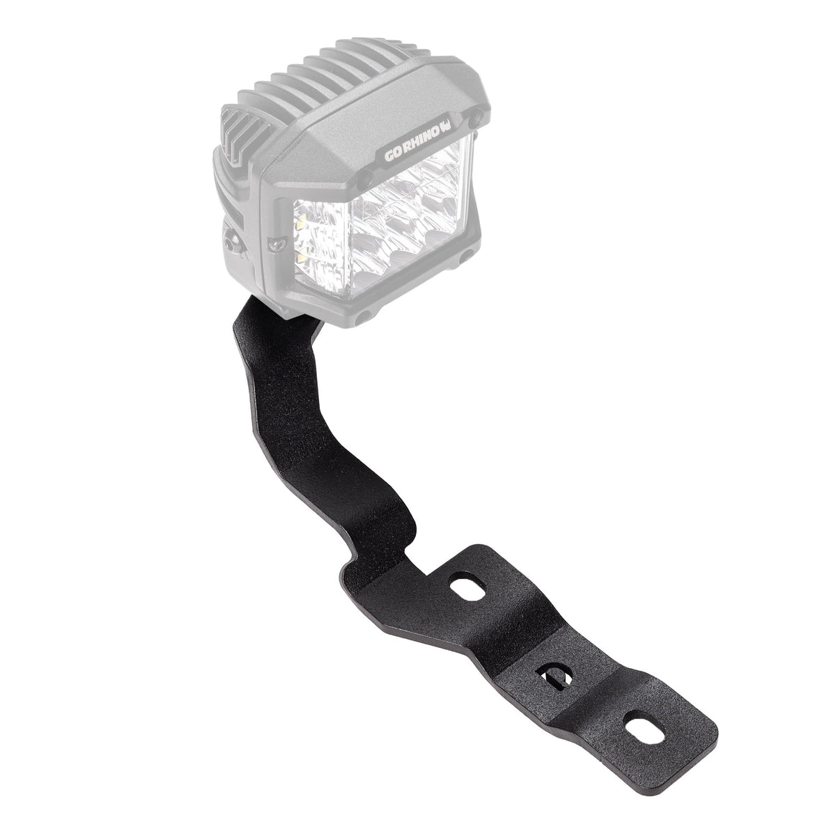 GO RHINO 732255T Go Rhino! XE Hood Hinge Cube Light Mount | Mild Steel, Textured Black | 732255T | Fits 2015-2022 Chevrolet Colorado