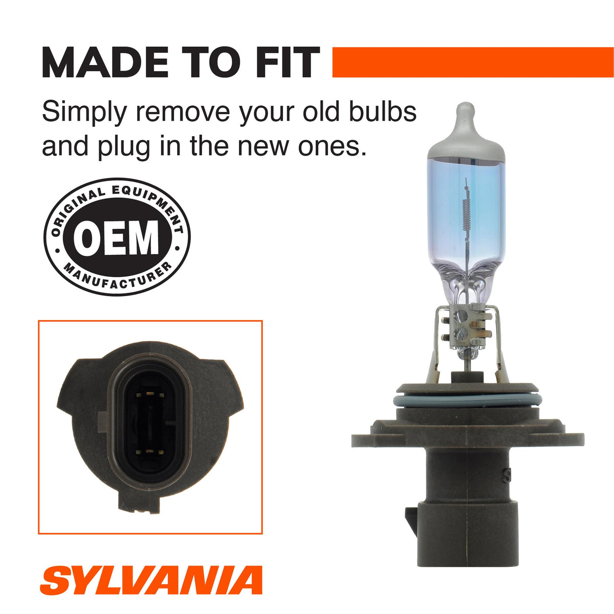 SYLVANIA 9006XSST.BP2 SYLVANIA 9006XS SilverStar Halogen Headlight Automotive Bulb, 2 Bulbs