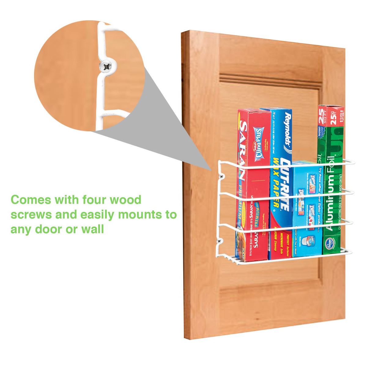 AP PRODUCTS 004-231 Grayline, White 40231, Door or Wall Wrap Rack, 1-Pack