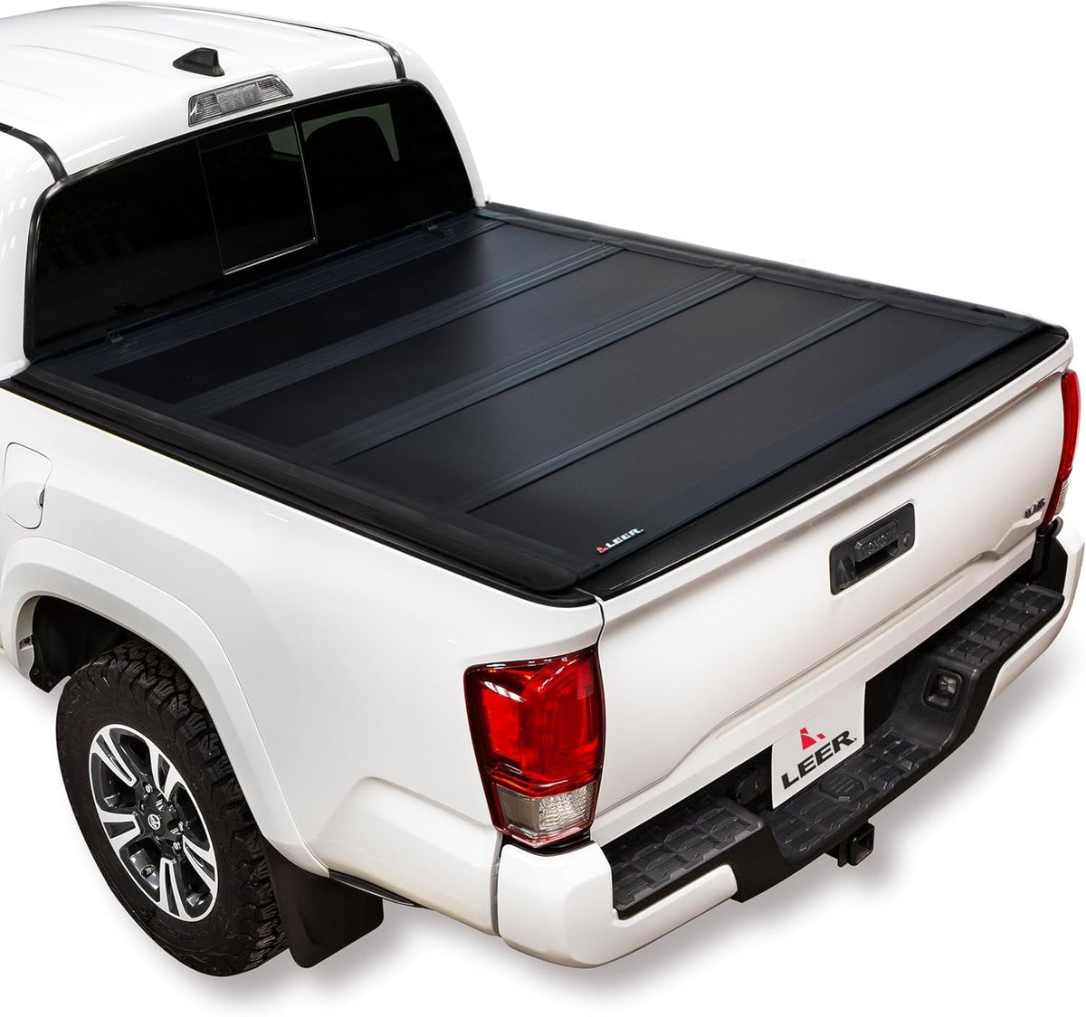 LEER 631137 LEER HF350M Tri-Folding Truck Bed Tonneau Cover, Fits Dodge Ram 1500 Crew Cab and Ram Classic, Years 2009-2018 and 2019, 5'7" Truck Bed, Black