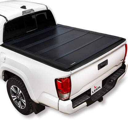 LEER 631137 LEER HF350M Tri-Folding Truck Bed Tonneau Cover, Fits Dodge Ram 1500 Crew Cab and Ram Classic, Years 2009-2018 and 2019, 5'7" Truck Bed, Black