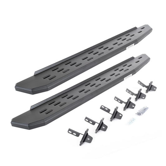 GO RHINO 69613157PC RealTruck RB30 Running Boards & Brackets | Galvanized Steel, Textured Black | 69613157PC | Fits 2021-2026 Ford Bronco 2-Door (Excludes Bronco Sport)
