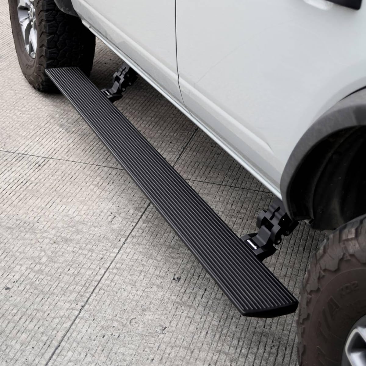 GO RHINO 20443273PC RealTruck Volt Power Running Boards for Toyota Tacoma (2024-2025) Double Cab | Aluminum, Textured Black | 20443273PC | Electric Powerstep & Retractable Steps