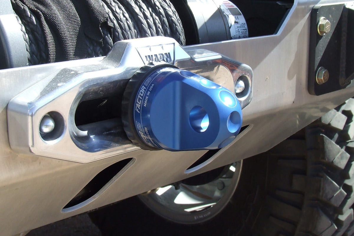 FACTOR 55 00015-02 Factor 55 00015-02 Prolink Original Shackle Mount Replaces Winch Hook with a Stronger Shackle D Ring Mount Max Load Rating 16,000 lb. Ideal for 4x4 Off Road Adventures - Blue