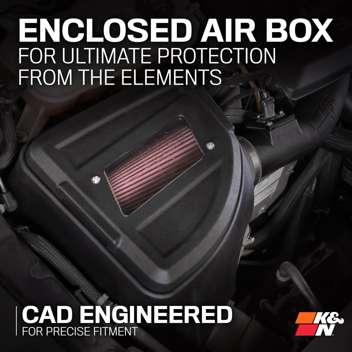 K&N FILTER 63-1586 K&N Cold Air Intake System: High-Flow Air Filter, Increase Performance & Towing: Compatible with 2020-2023 RAM: 1500, 63-1586