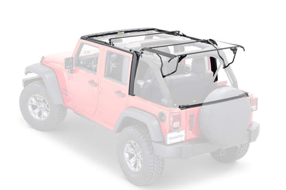 MASTERTOP 15601424 MasterTop Full Hardware Soft Top in Black Diamond Sail Cloth Fits or is compatible with 2007-2018 Jeep JK Wrangler 4 Dr Includes all bows, Dr surrounds and Tinted Glass 15601424
