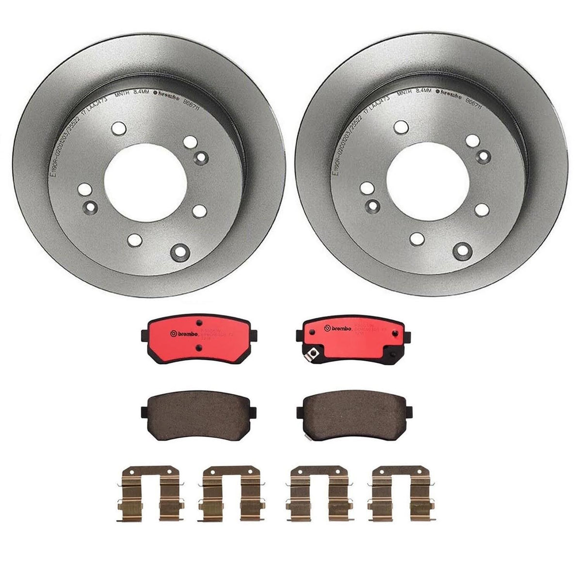 BREMBO KT00907 Brembo KT Series Premium Brake Kit (KT00907) for Kia Forte 2010-2013, Forte Koup 2010-2013, Forte5 2012-2013 | High-Performance Brake Pads & Rotors | Direct OE Replacement