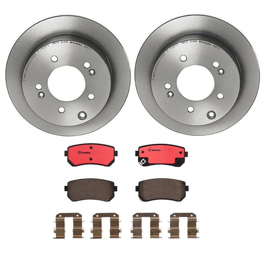 BREMBO KT00907 Brembo KT Series Premium Brake Kit (KT00907) for Kia Forte 2010-2013, Forte Koup 2010-2013, Forte5 2012-2013 | High-Performance Brake Pads & Rotors | Direct OE Replacement