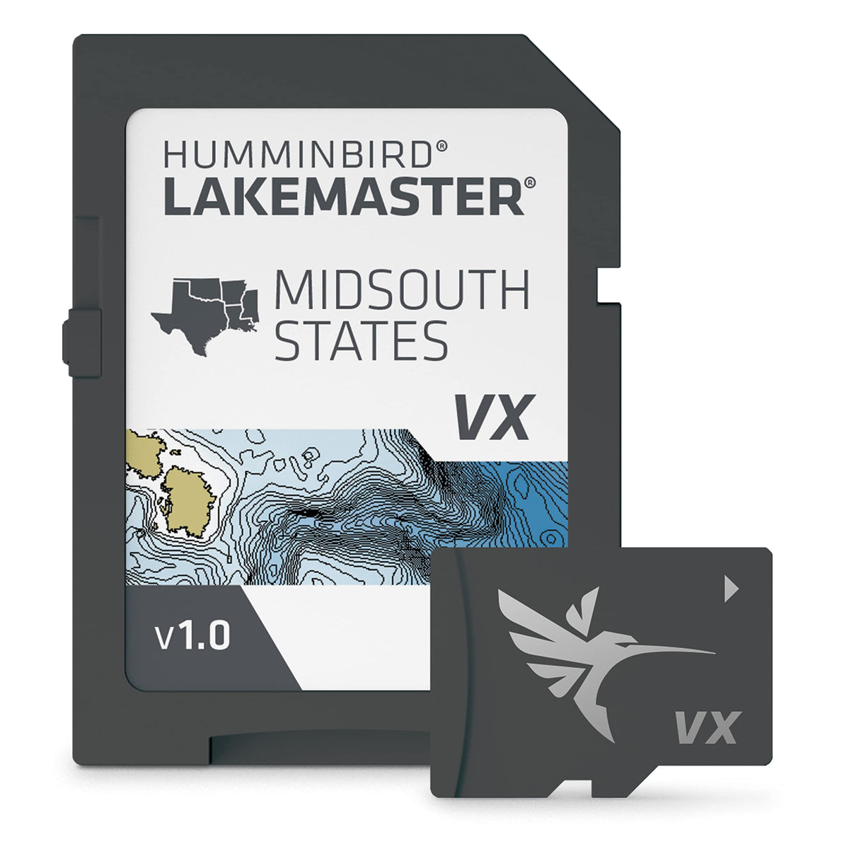 HUMMINBIRD 601005-1 Humminbird LakeMaster Midsouth States V1 Map SD Card for Fish Finders