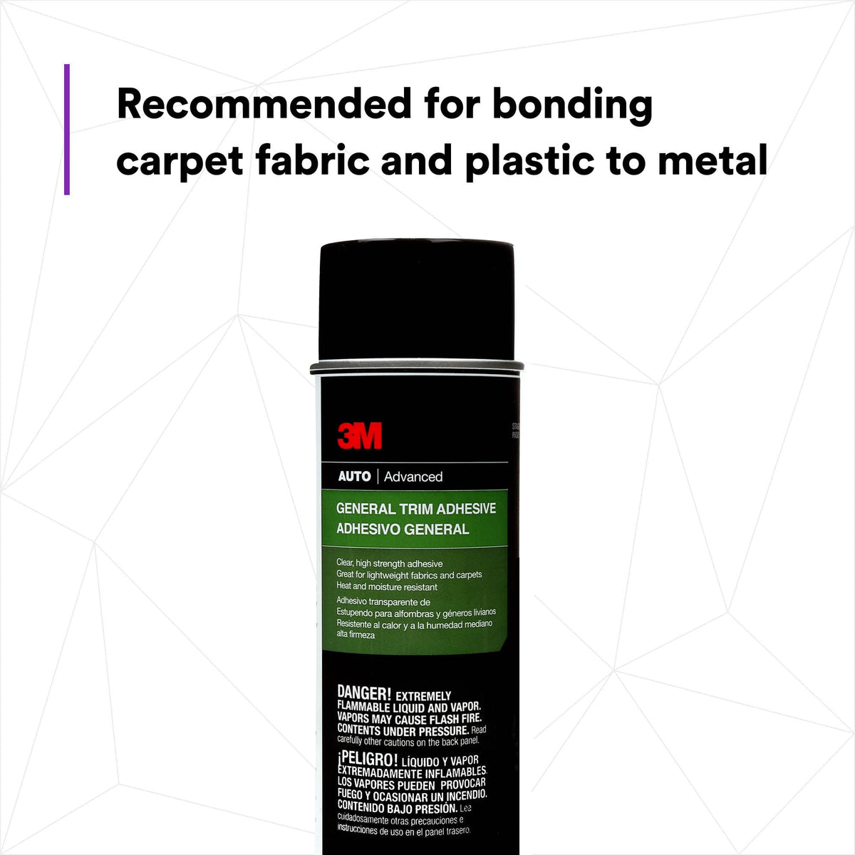 3M 08088 3M General Trim Adhesive 08088, High Strength, Clear Drying, Aerosol, 18.1 oz