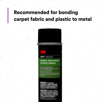 3M 08088 3M General Trim Adhesive 08088, High Strength, Clear Drying, Aerosol, 18.1 oz