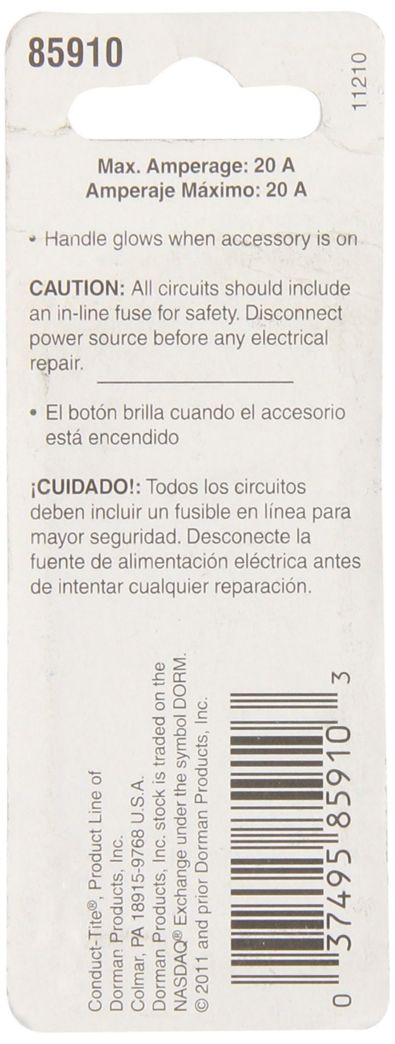 DORMAN 85910 Dorman Help! 85910 Toggle Switch Red