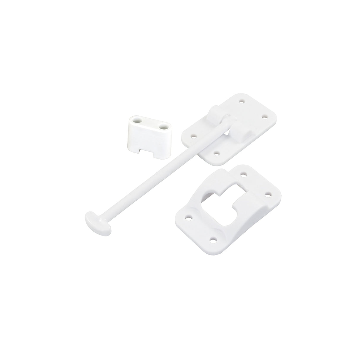 JR PRODUCTS 10444B JR Products 10444B Polar White 6" T-Style Door Holder with Bumper