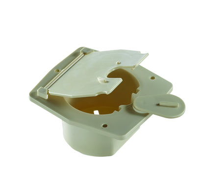 RV DESIGNER B142 RV Designer B142 - Flat-Sided Basic Electrical Cable Hatch, Colonial White
