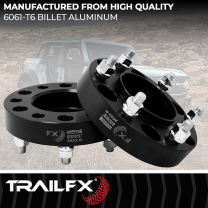 TRAILFX W655006B Trailfx W655006B HUB CENT SPCR BLK 6X5.5 12X1.5 FORD
