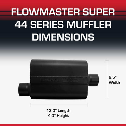 FLOWMASTER 943046 Flowmaster Super 44 Series Chambered Muffler – 3.00" Offset In/Center Out