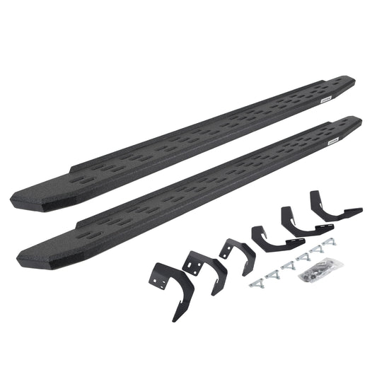 GO RHINO 69629980T Go Rhino RB30 Running Boards & Brackets | Galvanized Steel, Protective Bedliner Coating | 69629980T | Fits 2015-2018 Ram 1500 Quad Cab Pickup; 2019-2023 Ram 1500 Classic Quad Cab Pickup