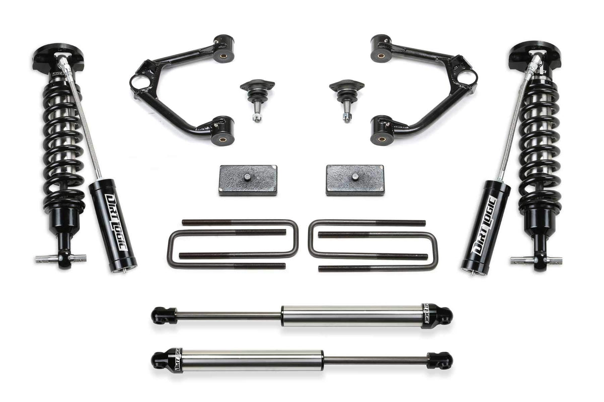 FABTECH K1154DL Fabtech K1154DL Ball Joint Control Arm Lift System 1.5 in. Lift w/Front Dirt Logic 2.5 Resi Coilovers Rear Dirt Logic 2.25 Shocks Ball Joint Control Arm Lift System